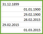 Excel Datum linksbündig und rechtsbündig
